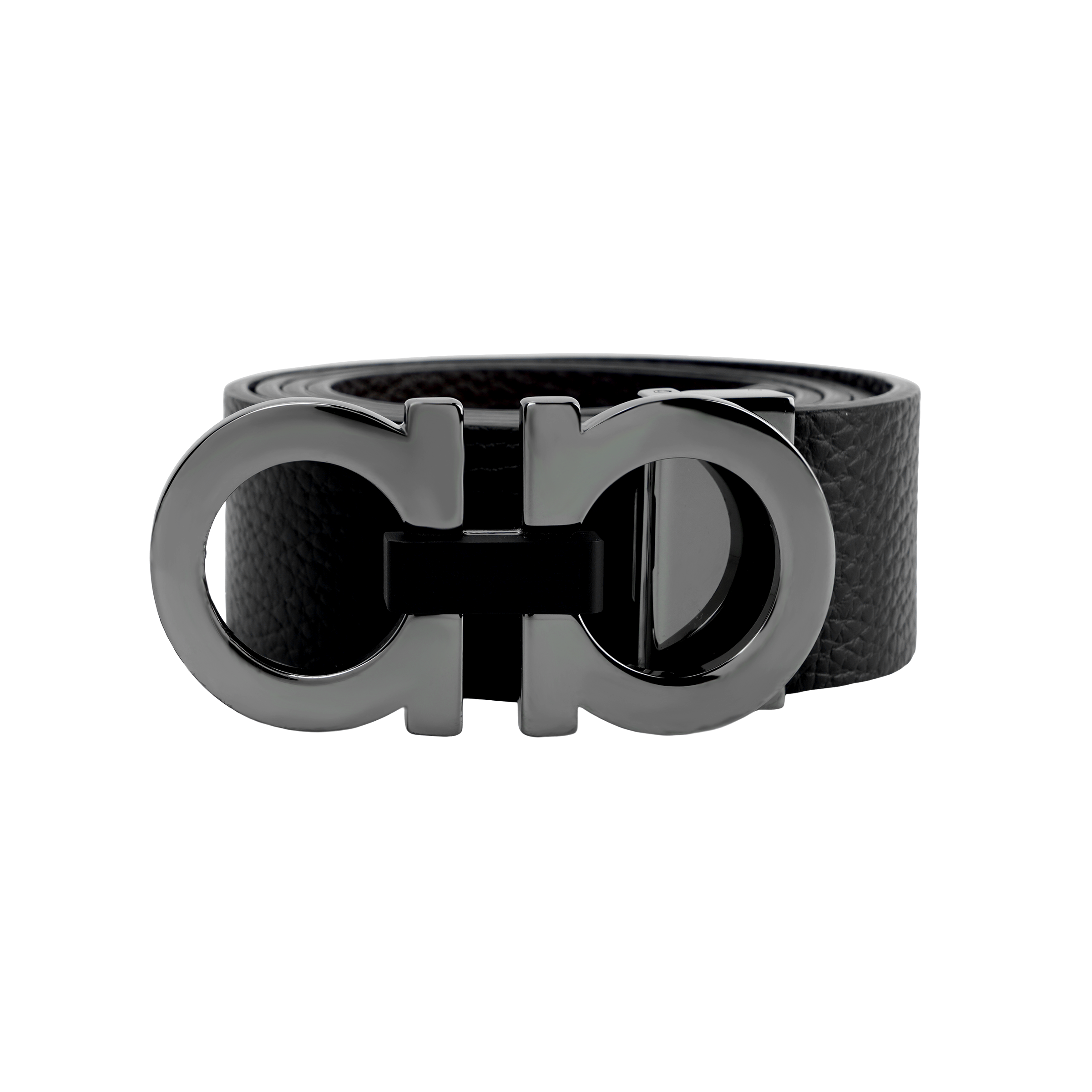 Ferragamo Leather Belts Men Black
