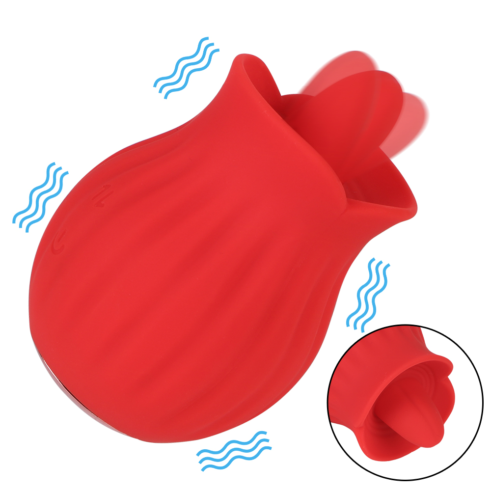 Powerful Tongue Licking Rose Vibrator