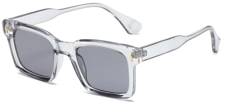 Square Colorful Sunglasses Women Men Brand Designer Rice Nail Glasses Trend New Yellow Len Sun Glasses UV400 Shades