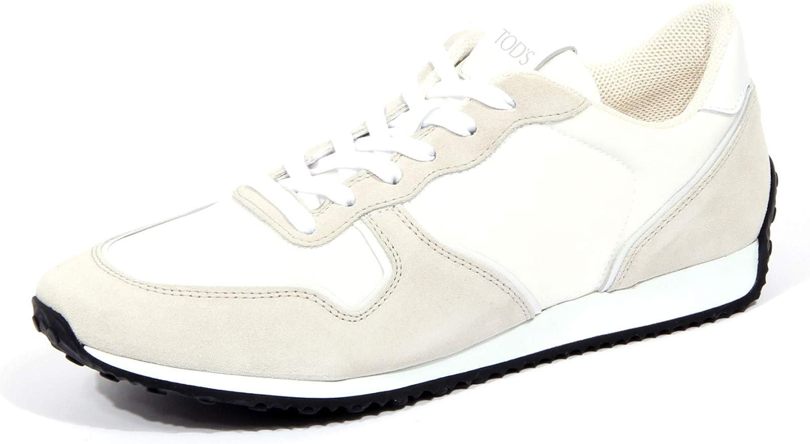 4137J sneaker uomo off white/grey TOD’S scarpe fabric/suede shoe man