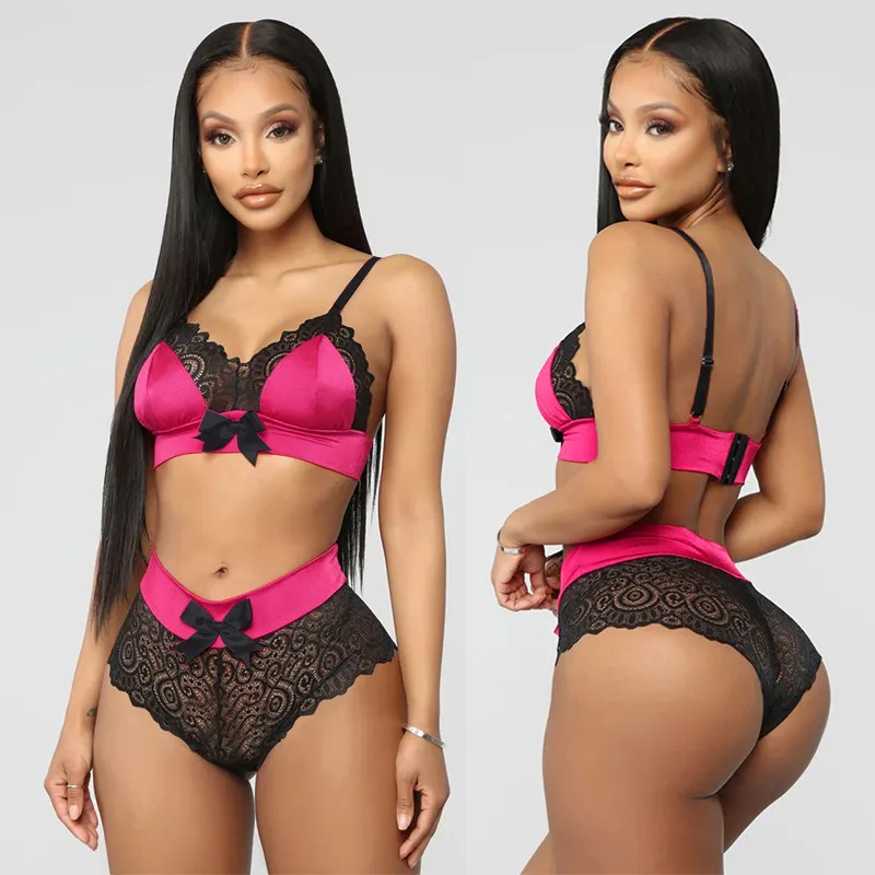 Churchf Sex Lingerie New Lace Three-Point Sling Tape Bra Two Sets