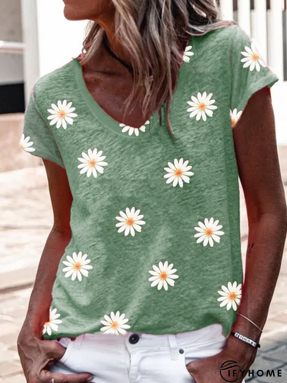 Floral Short Sleeve T-shirt | IFYHOME
