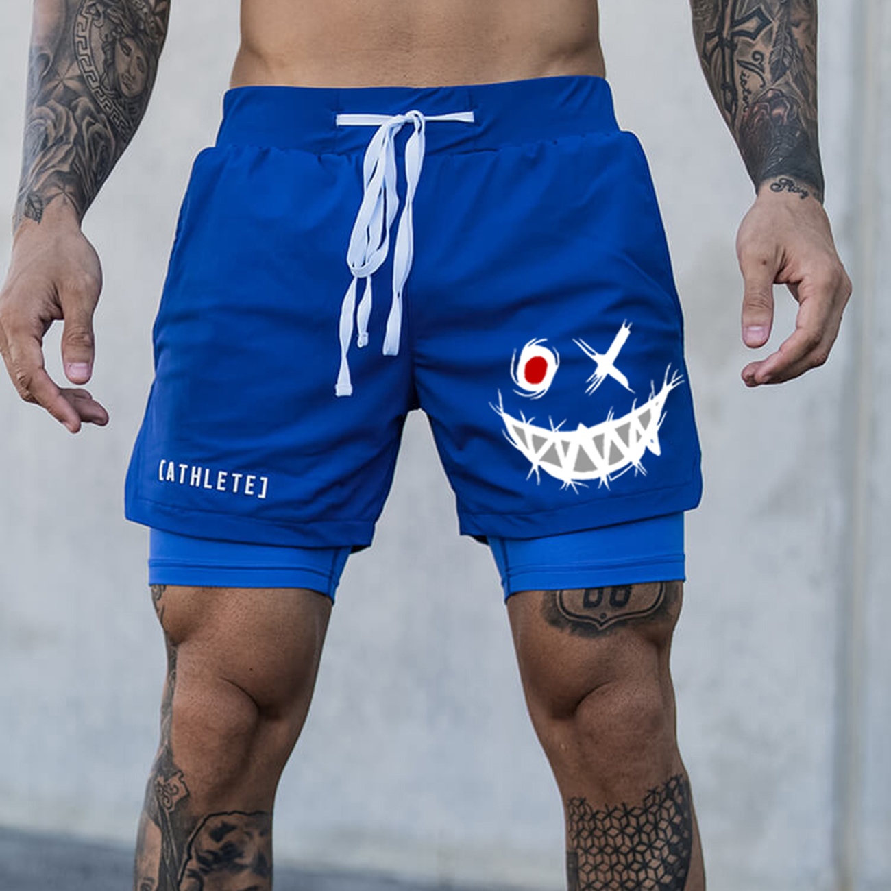 Men's Smiley Shorts Performance Shorts / TECHWEAR CLUB / Techwear