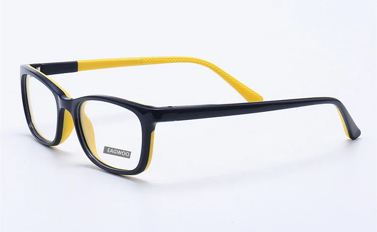 EAGWOO Silicon Soft Eyeglasses Children Optical Frame Plain Spectacle Boy Girl Temple Prescription Glasses Frame 222