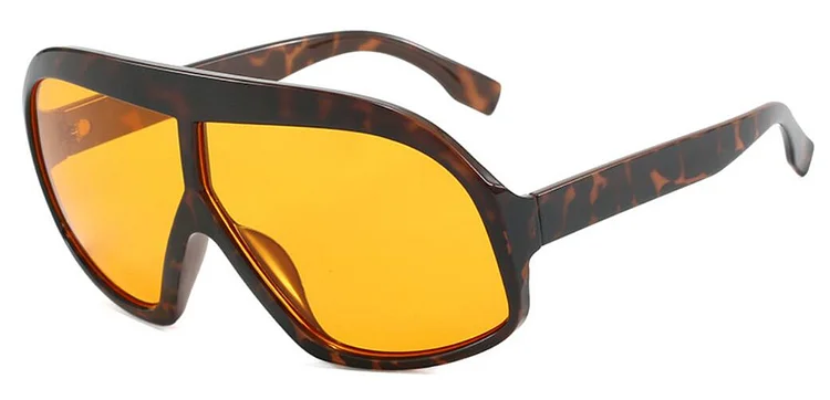 New Oversized Pilot Sunglasses Women Men Vintage Brand Designer One Piece Sun Glasses Female Beach Goggles Oculos UV400