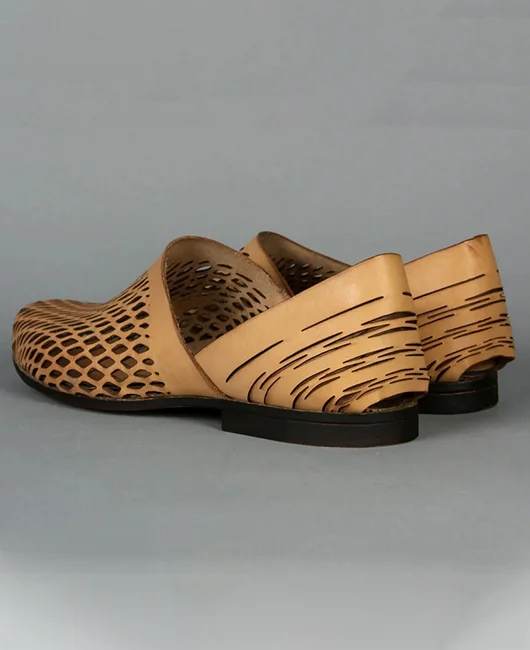 Casual Hollow Out PU Leather Flat Sandals