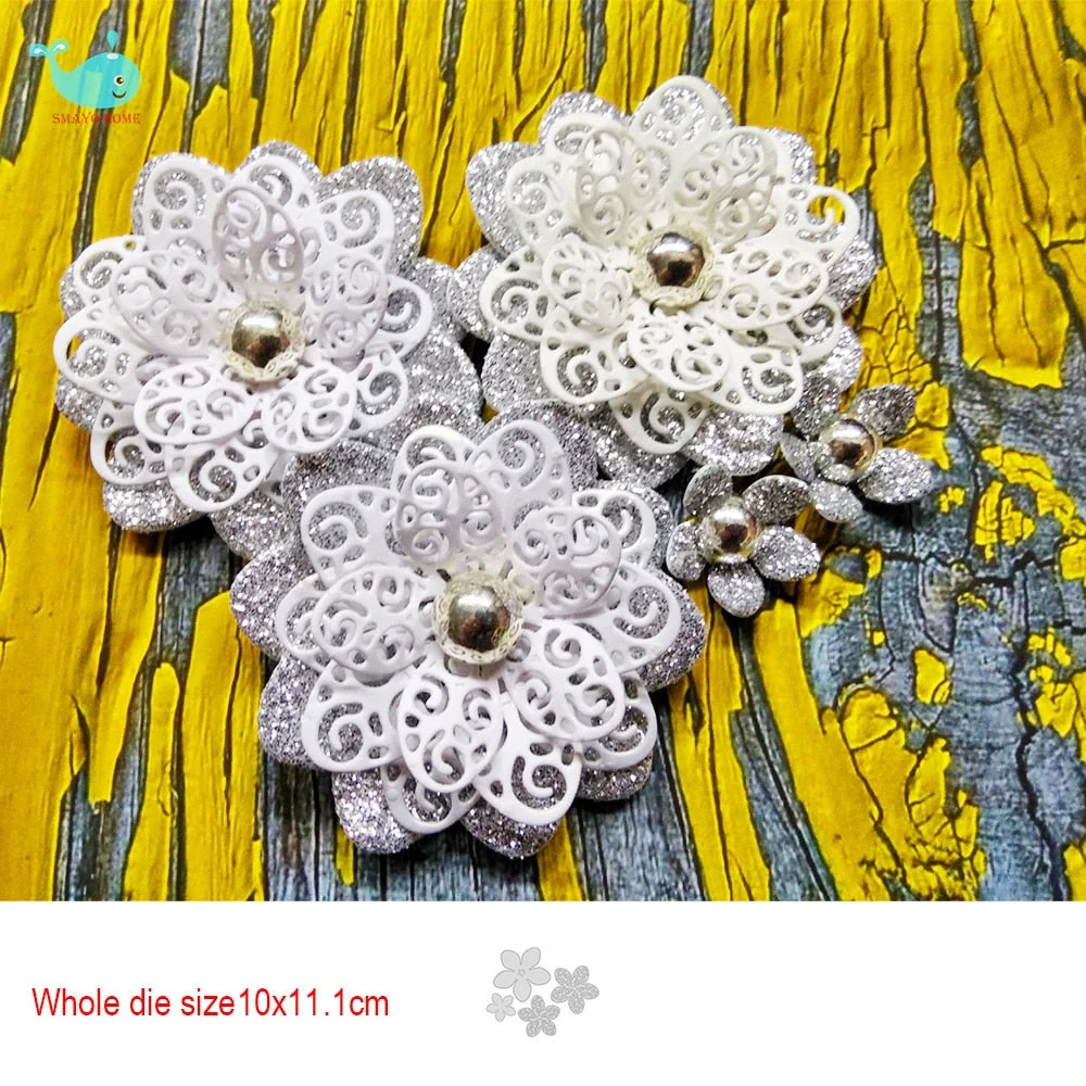 lace flower Metal Cutting Dies Scrapbooking Stencil for Album Paper DIY Gift Card Decoration Embossing Dies New 2022