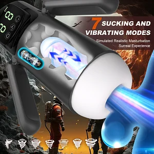 Penis Vaccum Pump Male Masturbator With 7 Licking Vibrating Modes