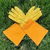 1 Pair Long Thorn Proof Rose Pruning Gloves Leather Garden Gloves for Women Men