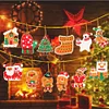 12Pcs Diamond Painting Acrylic Christmas Gingerbread Hanging Kits for Christmas Tree