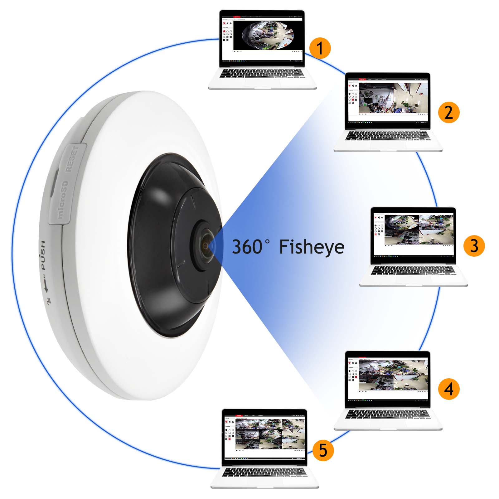 DT9555 MP Fisheye IP Camera