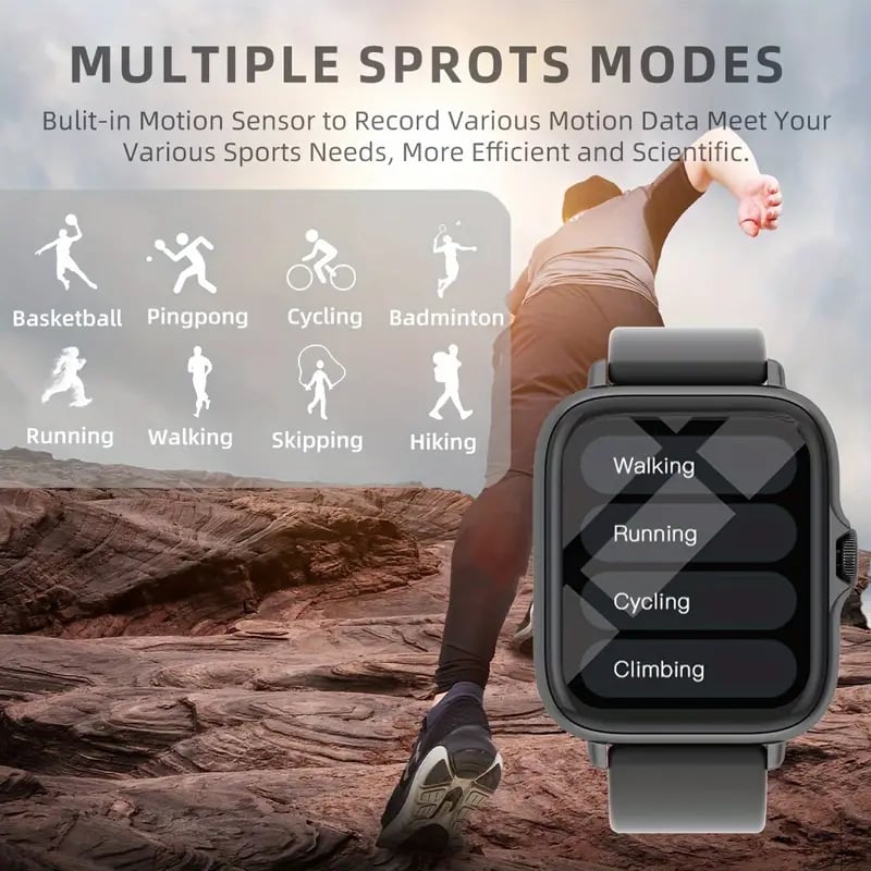 multifunctional watch for men women 1 83 screen with wireless calling pedometer fitness smartwatch for iphone android cell phones smartbands fitness watch for women men friend gift birthday gift details 1