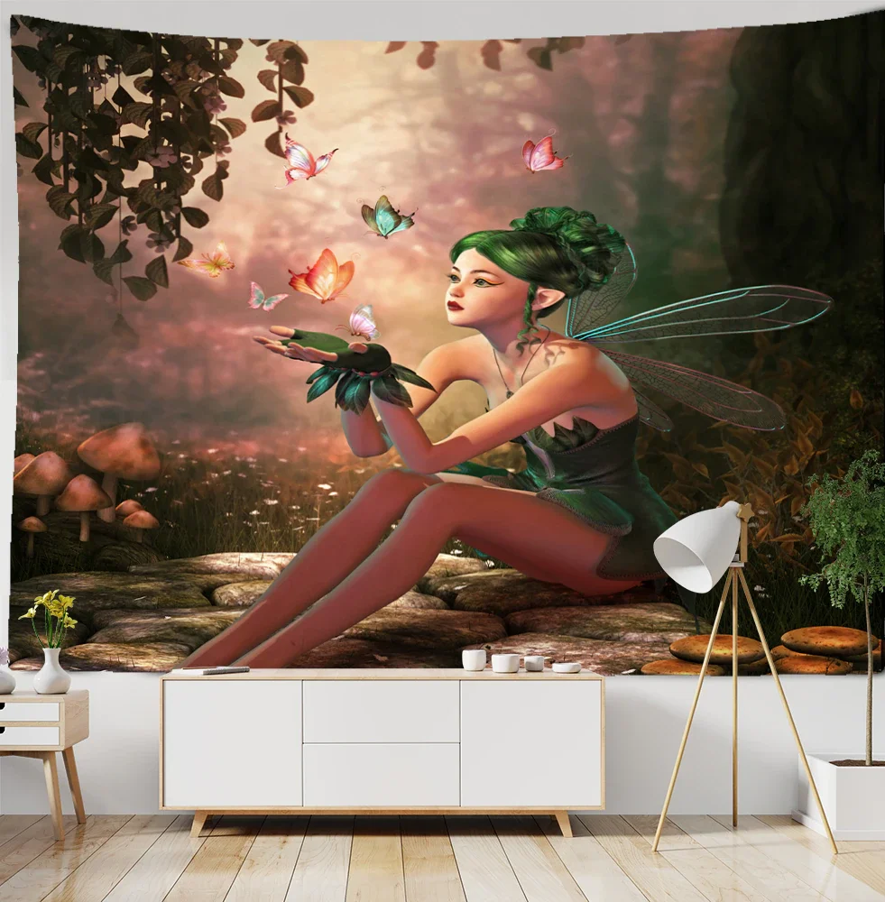 Nigikala Nude Girl Tapestry Wall Hanging Magic Science Fiction Bohemian Hippie Mandala Art Living Room Bedroom Home Decor