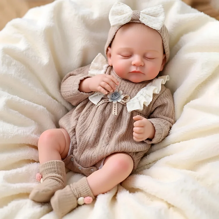 Babeside Liors 16" Realistic Silicone Sleeping Baby Little Infant Girl Companion For Healing