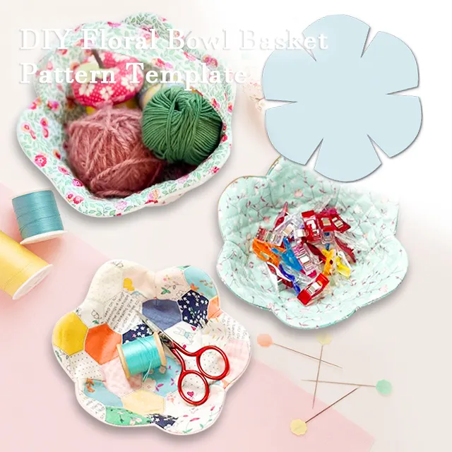DIY Floral Bowl Basket Template - Include Instructions