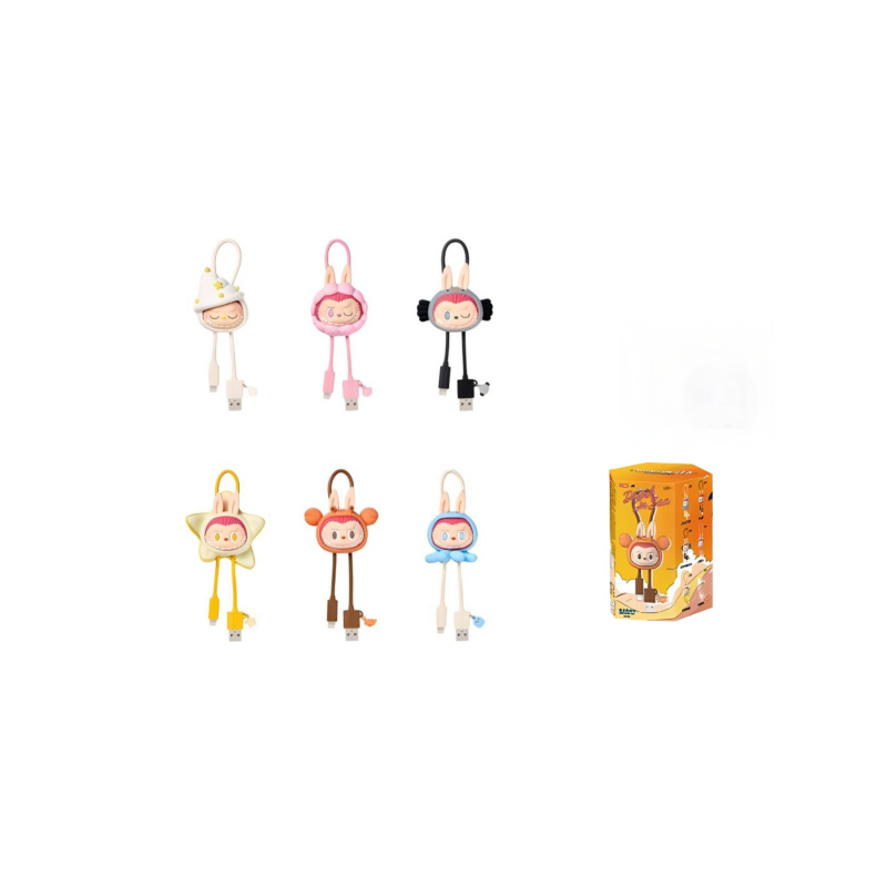 POP MART LABUBU THEMONSTERS Love In Seaside Collection Cable Blind Box Products Single Mystery Box/Full Box 6 Pcs