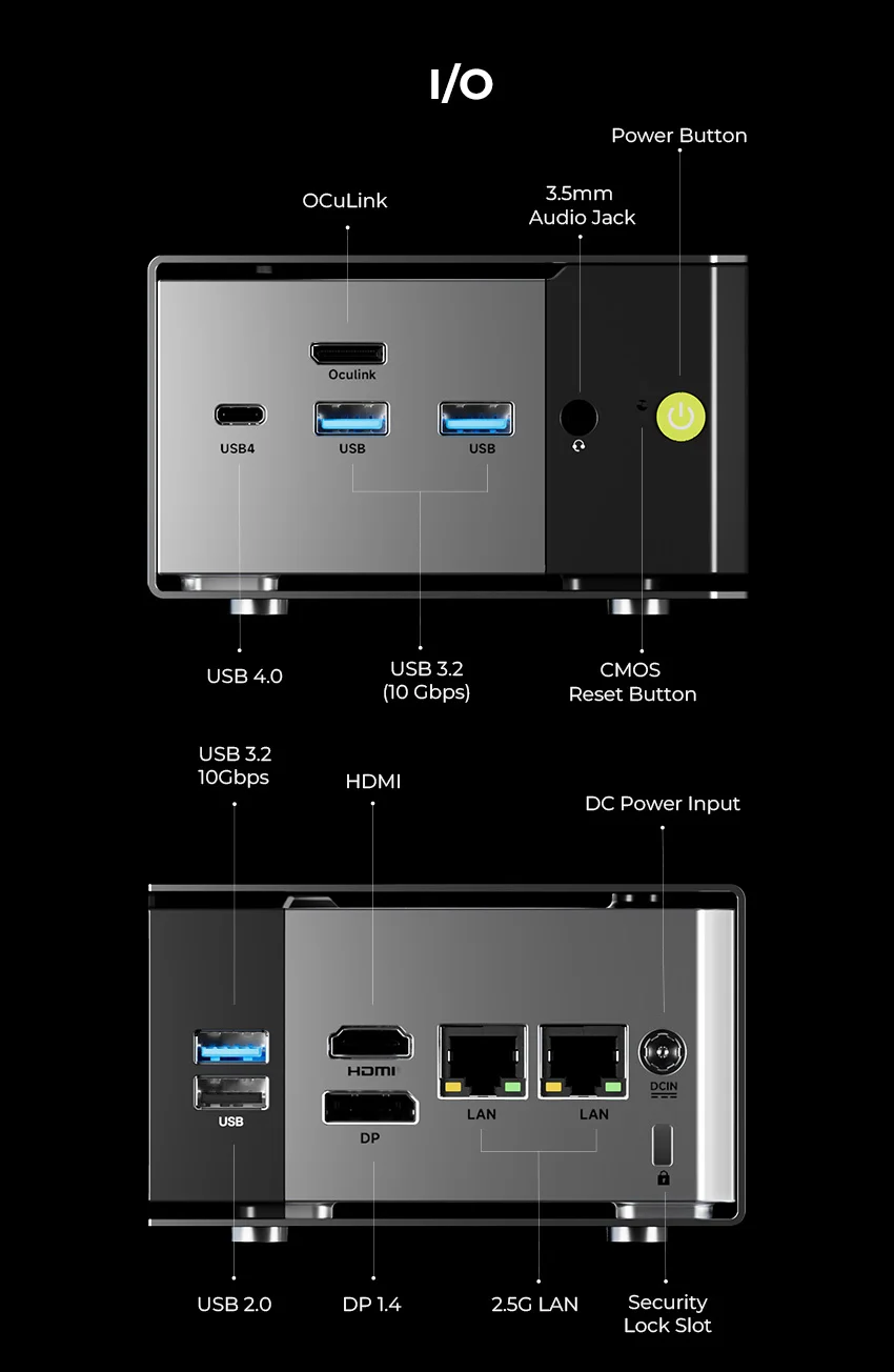 AMD Ryzen™ 5 PRO 6650H Mini PC--GMKtec M8