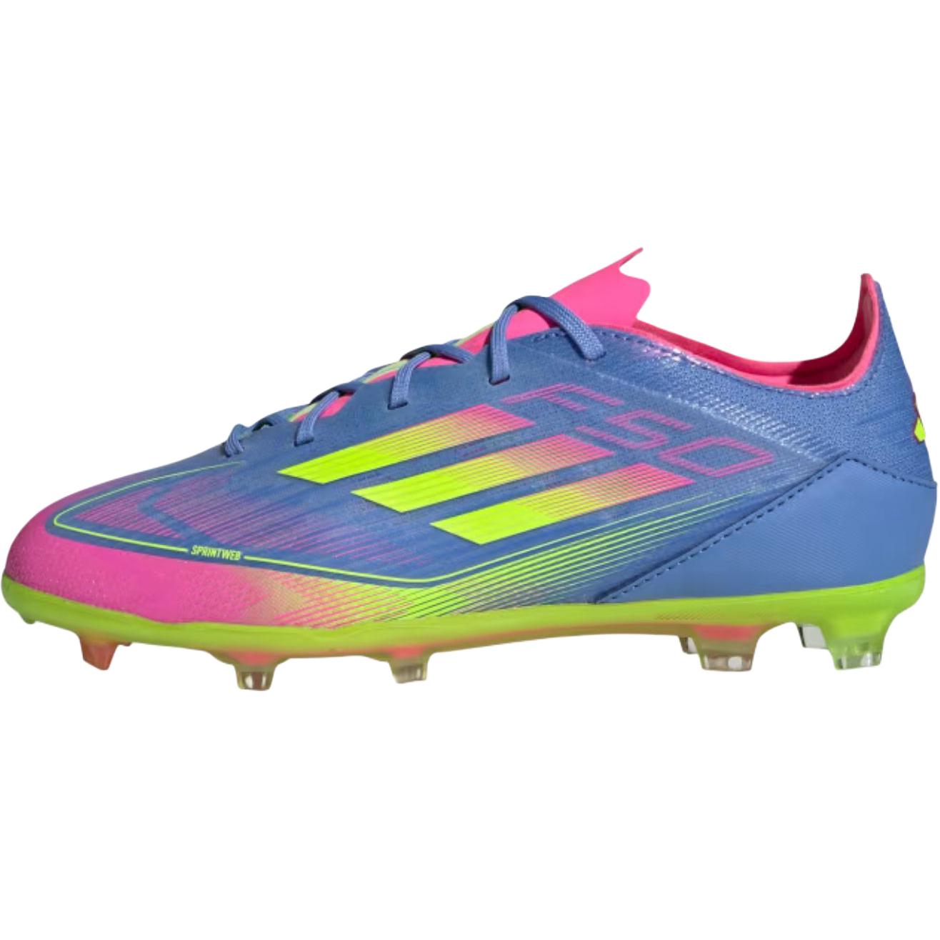 Adidas F50 ELITE Abrasion Resistant Low Top Kids' Soccer Shoes Blue Pink Kids'
