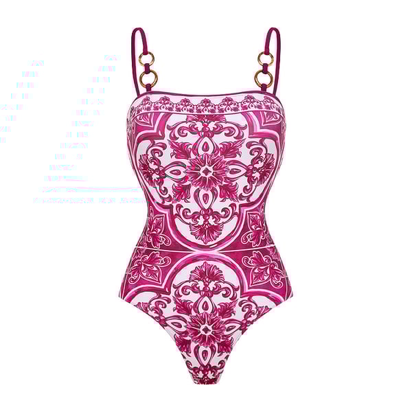 Floral Print Two Piece Swimsuit Set