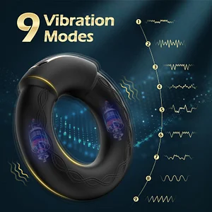 Heating Penis Ring Vibrator Sex Toys For Men