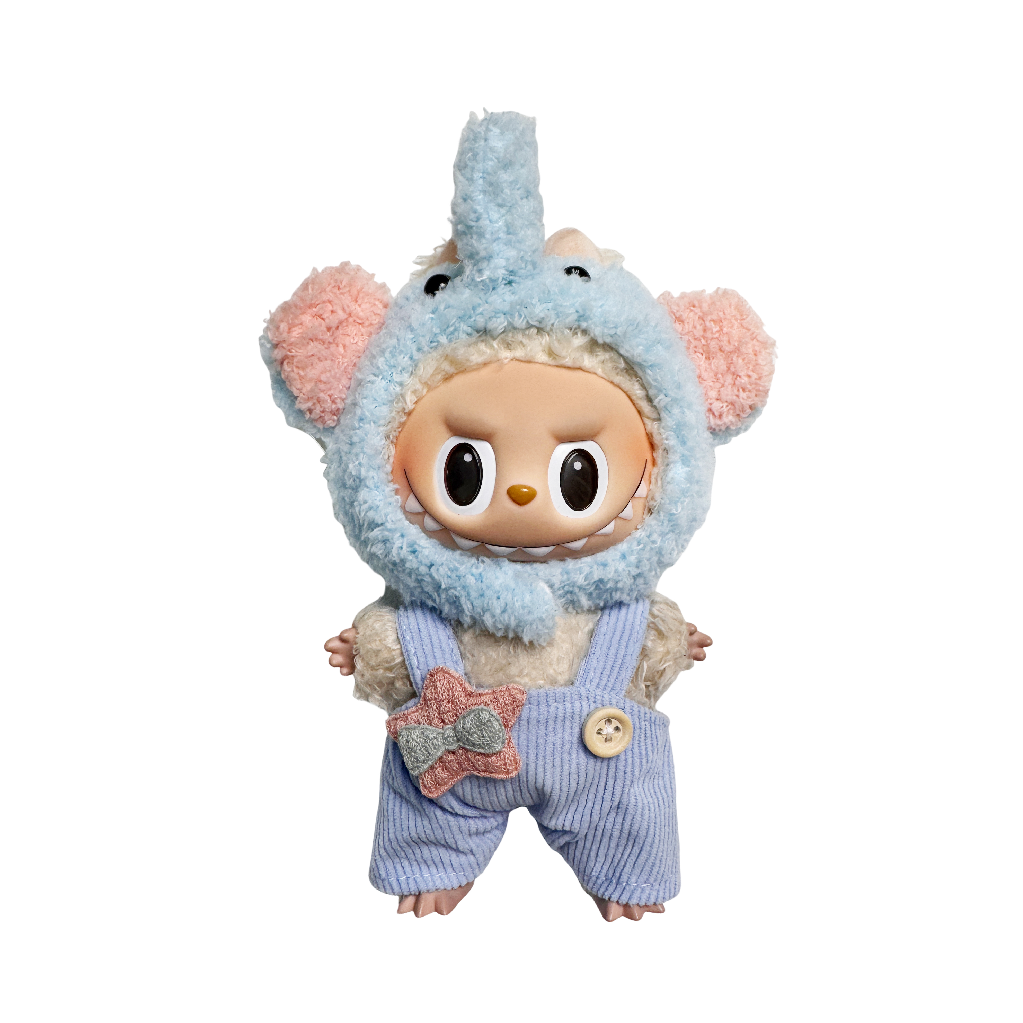 [Dress Up Doll] POP MART LABUBU THE MONSTERS Heartbeat Macaron Vinyl Face Happiness Dumbo Hang Tag Box 17cm
