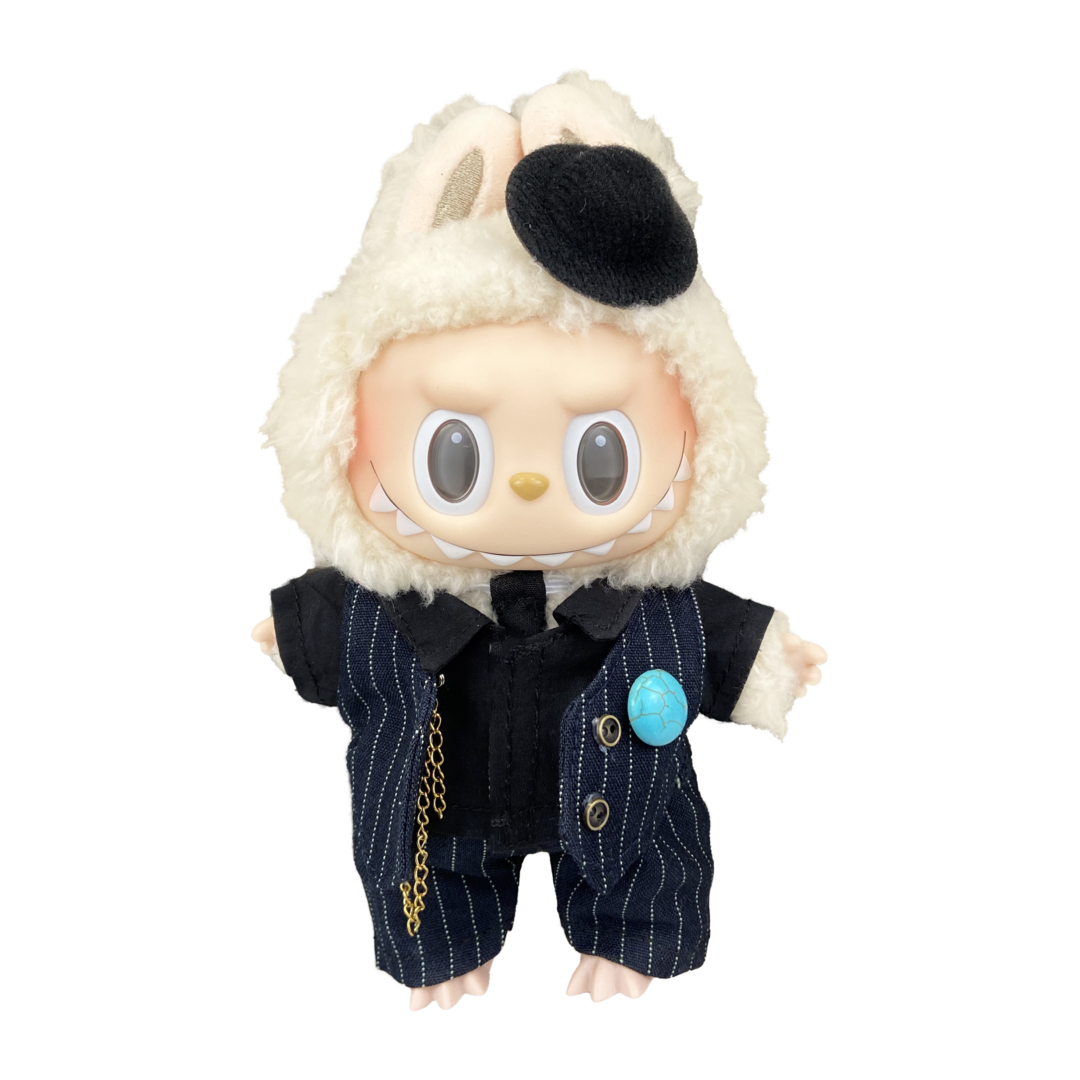 [Modified Doll] POP MART Labubu THE MONSTERS Heartbeat Macaron Collection The Piano In The Sea, Cute Hang Tag Box 17cm