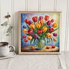 Diamond Painting-DIY Round Part AB Drill Flowers(35*35CM)