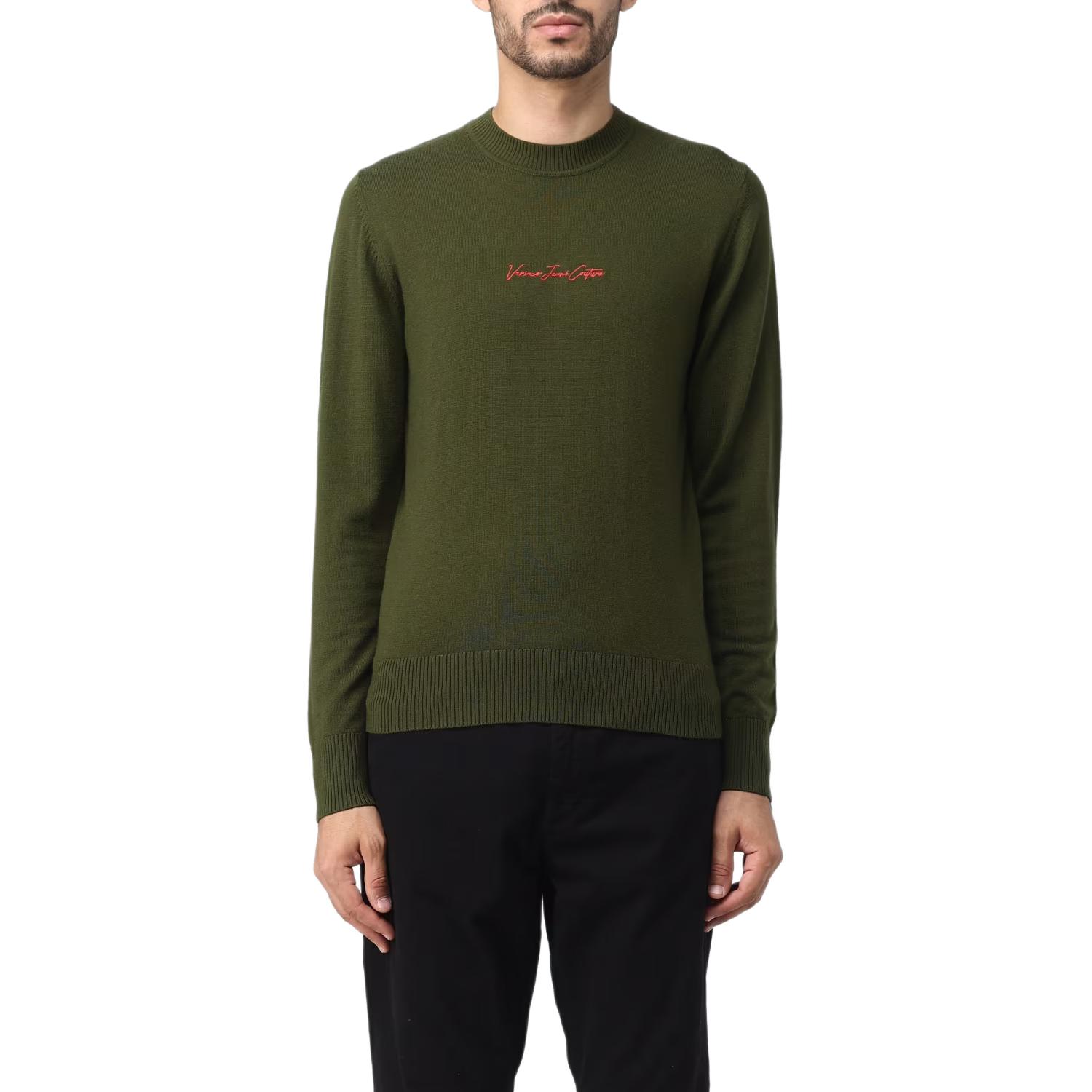 VERSACE JEANS COUTURE Embroidered logo Wool Jumper