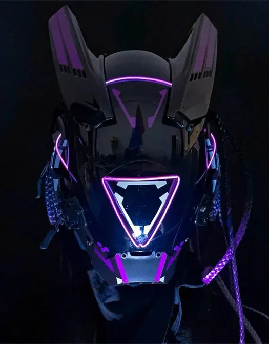 Maschera cyberpunk Design By Gins MK.8 RAIJIN Maschera Techwear