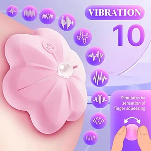 Remote Control Adjustable Rose Vibrating Nipple Clamps