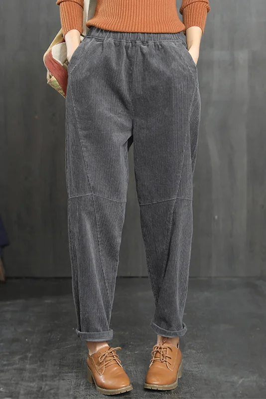 Loose Corduroy High Waist Slacks Harem Corduroy Pants