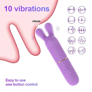 Rabbit Mini Bullet Vibrator Strong Shock Clitoral Stimulator