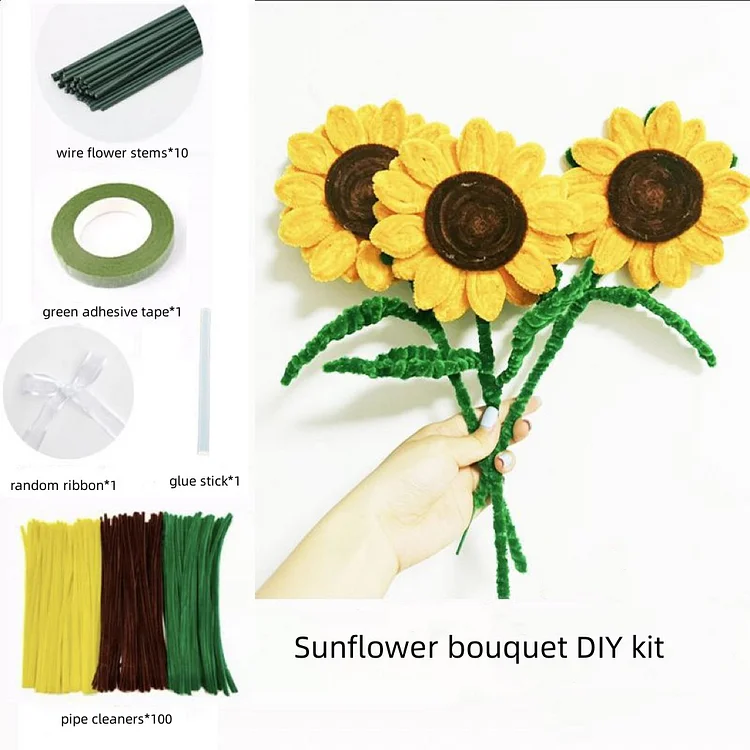 DIY Pipe Cleaners Kit - Sunflower Bouquet