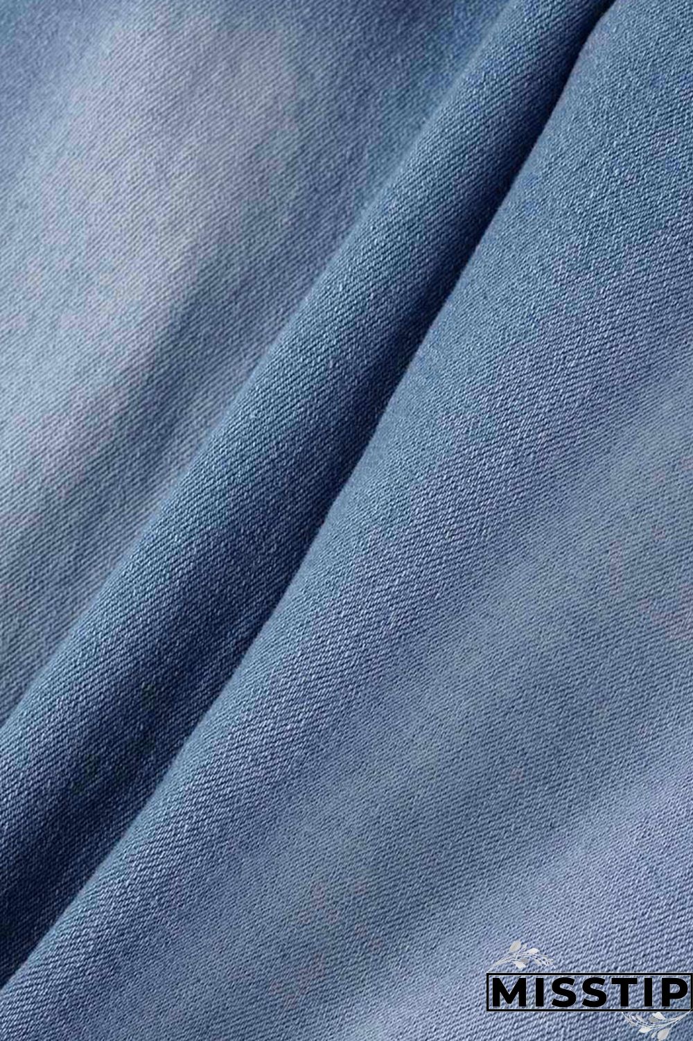 Black Fashion Casual Solid Patchwork High Waist Skinny Denim Jeans