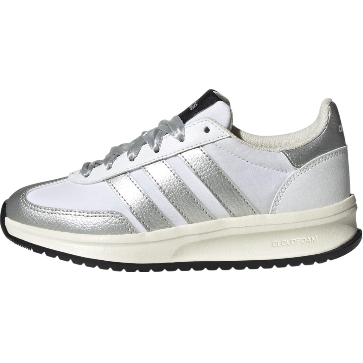 Adidas RUN 70s 2.0 Anti-Slip Wear-Resistant Low-Top Kids' Running Shoes White Silver Teenagers