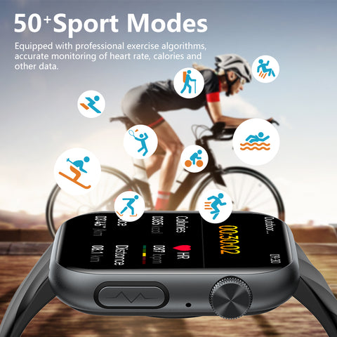 GT5 Pro Max Blood Glucose Watch With BP+HRV+ECG(EKG)+SOS+Stress+Sleep Monitoring
