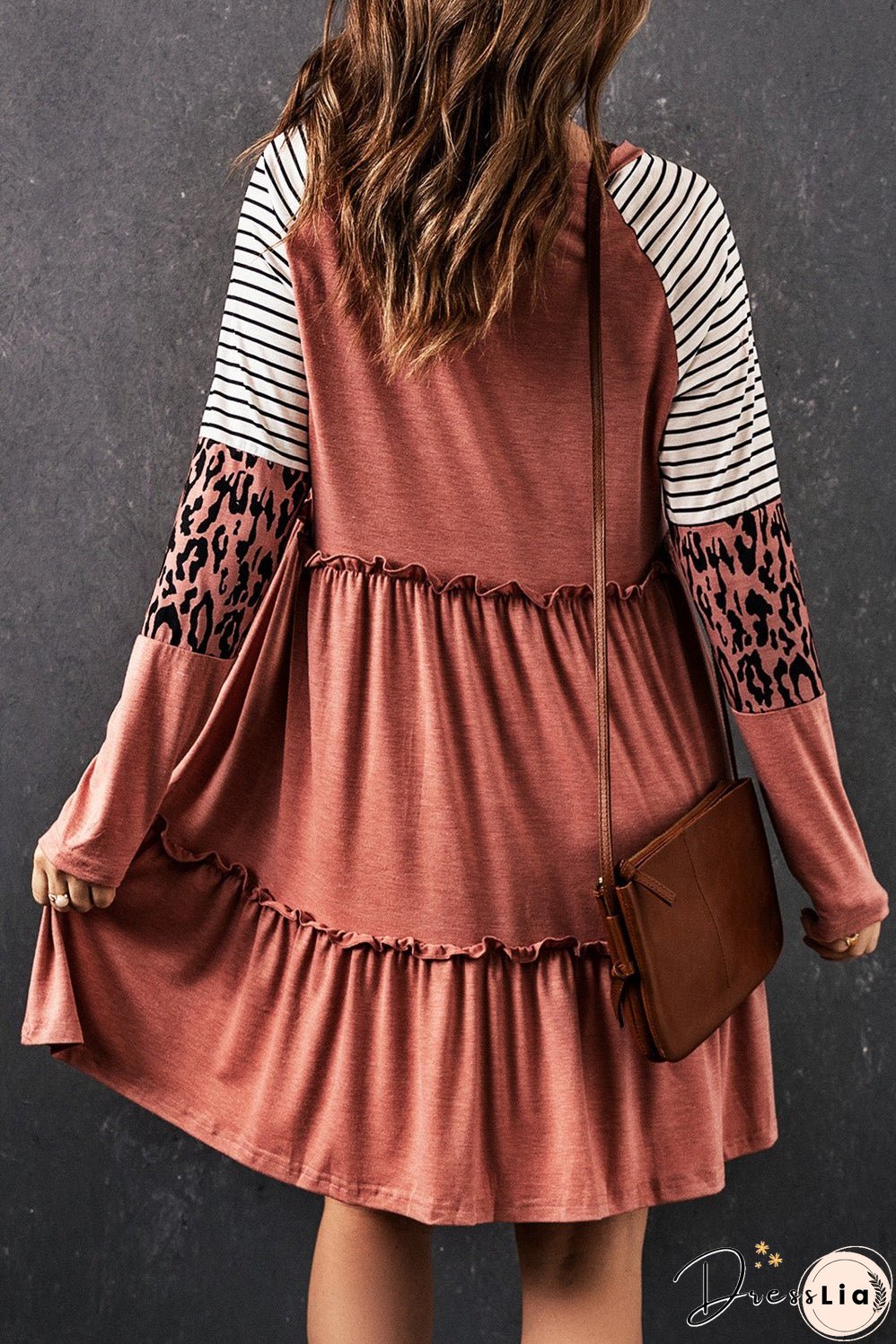 Striped Long Sleeve Mini Dress