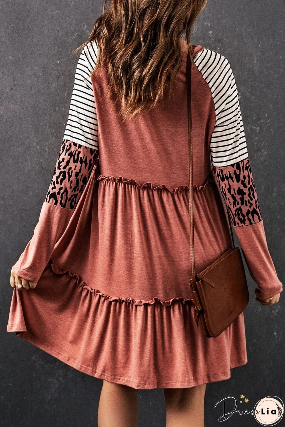 Striped Long Sleeve Mini Dress