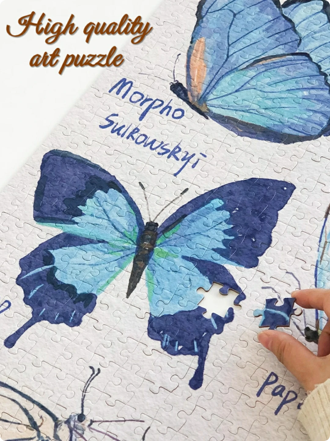Blue Butterfly Jigsaw Puzzle