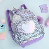 Kids Girls Unicorn Cute Sequins Backpack School Bags