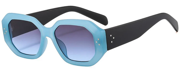 Retro Square Sunglasses Women Men Small Frame Polygon Sun Glasses Female Luxury Brand Colorful Rice Nail Travel Eyewear