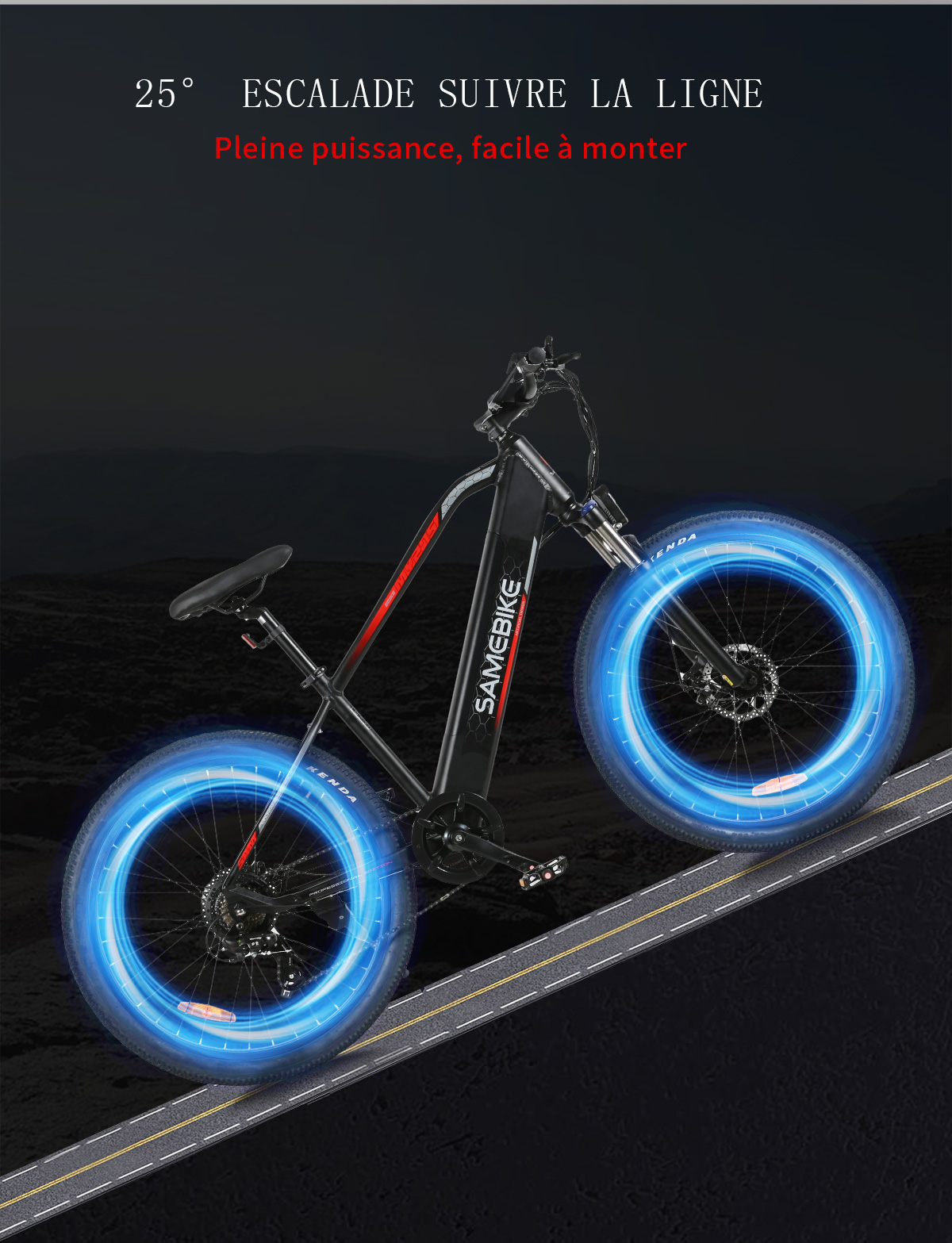 Catadioptre LED avec animations dans votre roue de vélo