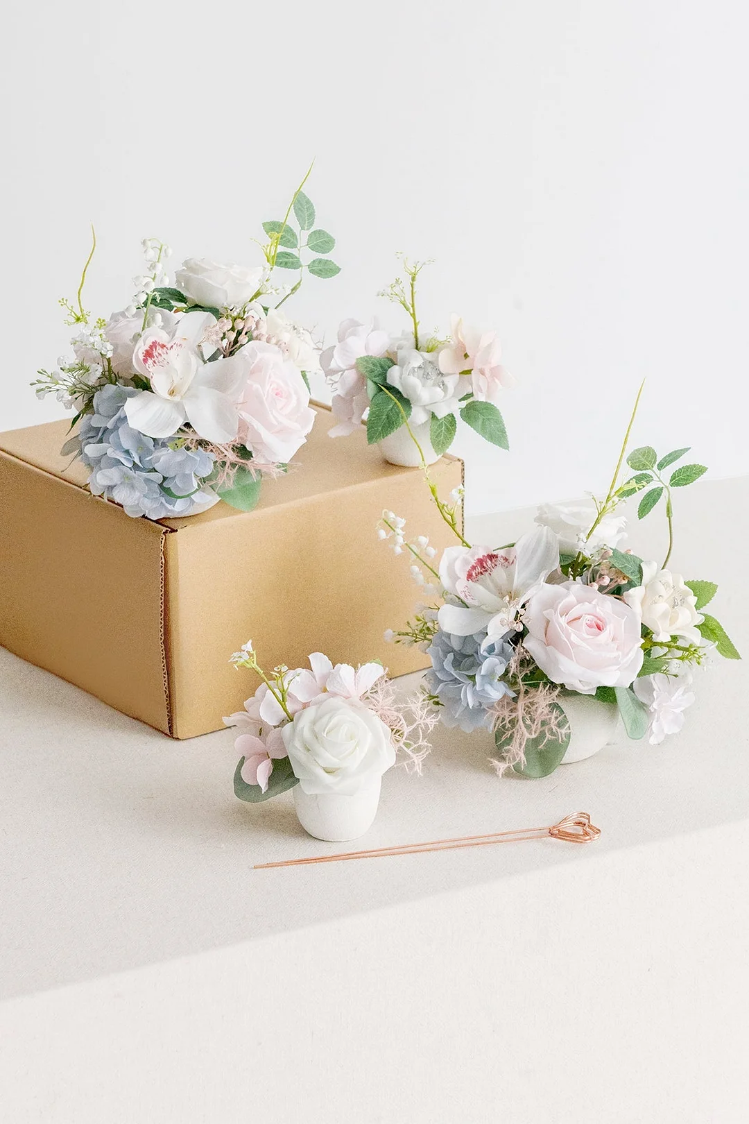 Assorted Floral Centerpiece Set in English Pastel