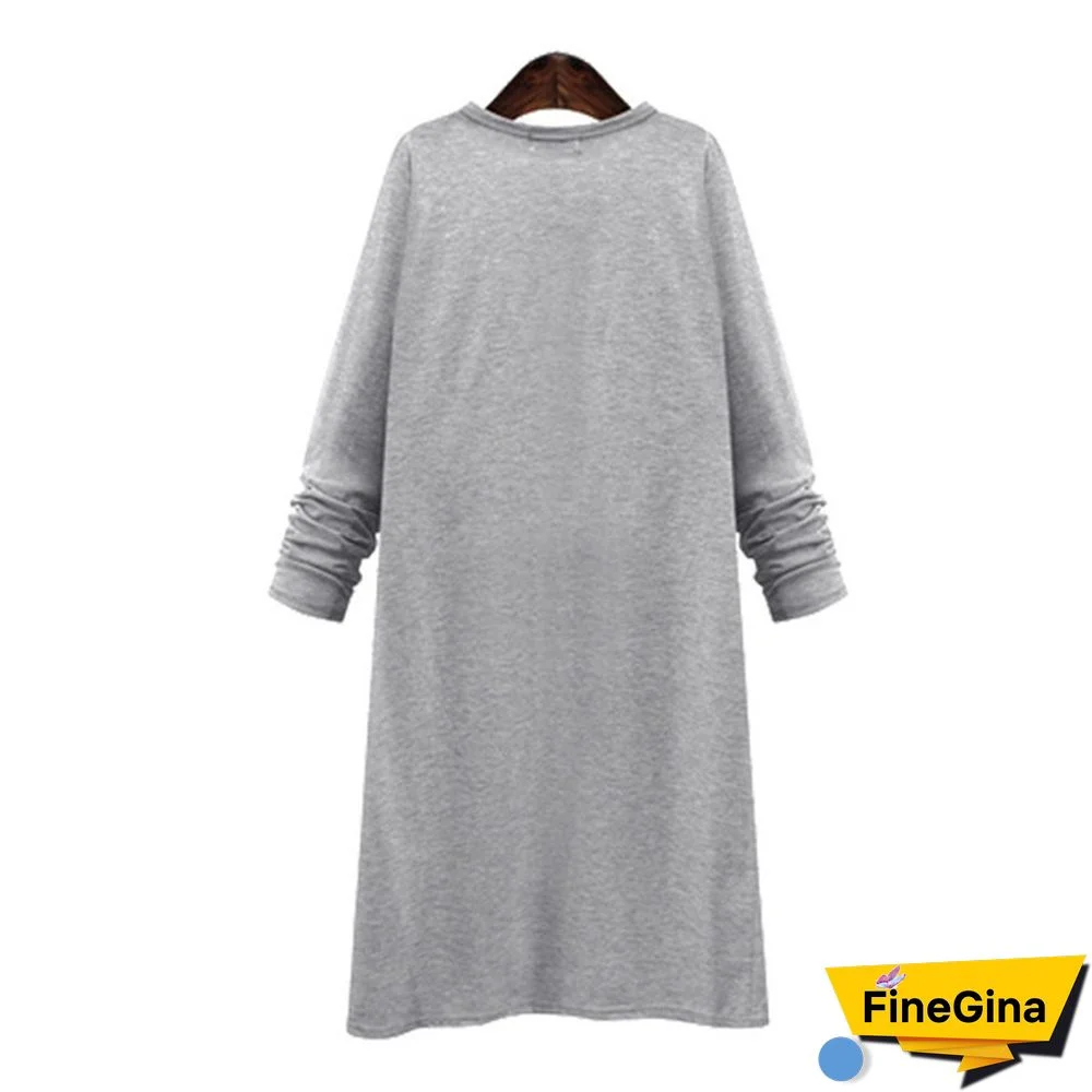 Women Boyfriend Style Shirt Open Front Long Cardigan Casual Jacket Coat Cape