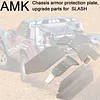 AMK RC Armors Set 4Pcs Stainless Steel Chassis Skid Plate Protection Board Weights for 1/10 RC Short Course Truck Slash 4X4 HQ 727
