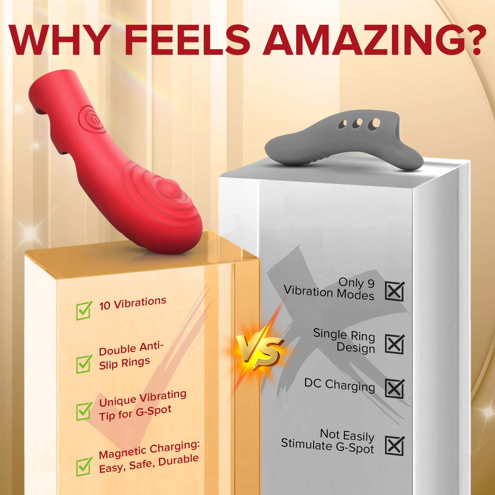 9 Vibrations Finger Vibrator Women Sex Toys For G Spot Clitoral Stimulator