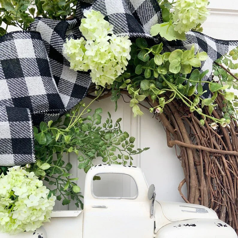 Farmhouse Truck Wreath Summer Outdoor Wreaths Inexpensive Fall Wreaths