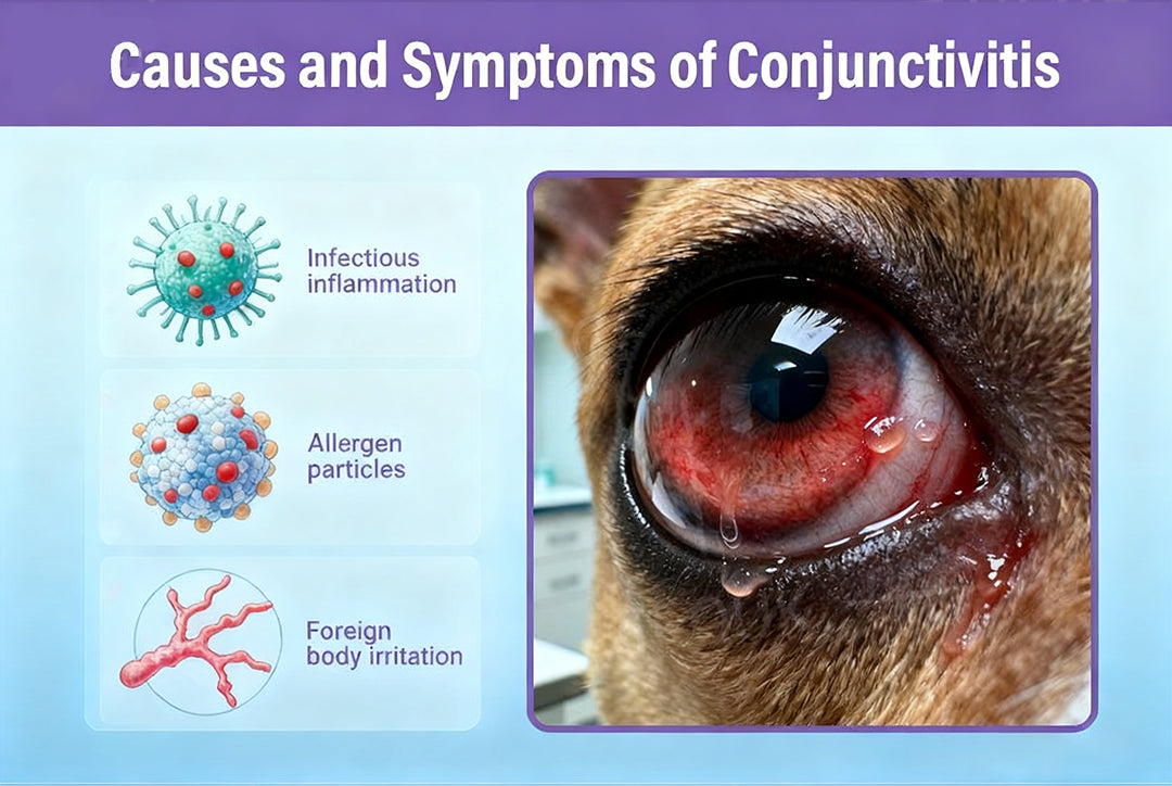 Example of a pet with conjunctivitis