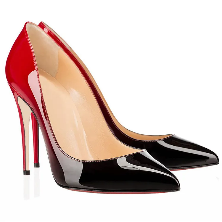 100mm Gradient Color Heels Party Daily Pumps Patent VOCOSI VOCOSI