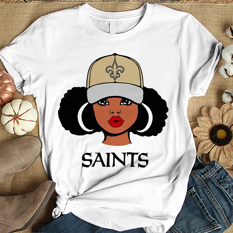 New Orleans Saints Women's White Relaxed T-Shirt